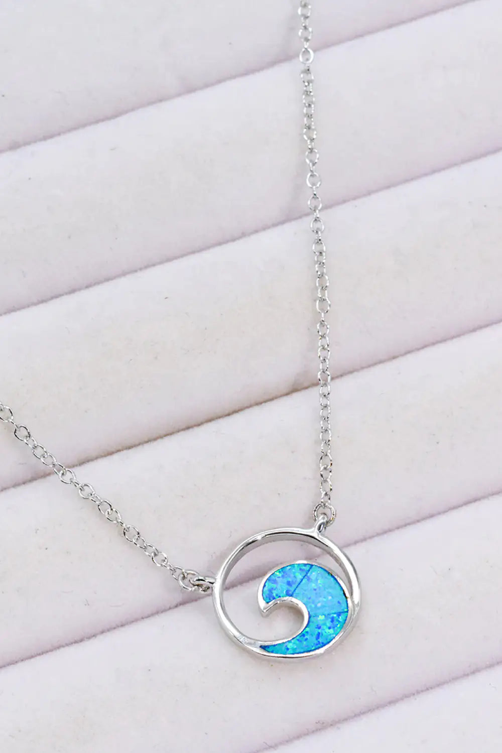 Sterling Opal Crest Necklace
