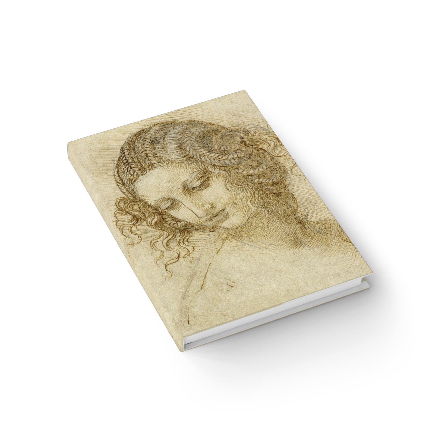 Da Vinci Head of Leda-Inspired Sketchbook - Blank Journal Notebook for Artists & Writers