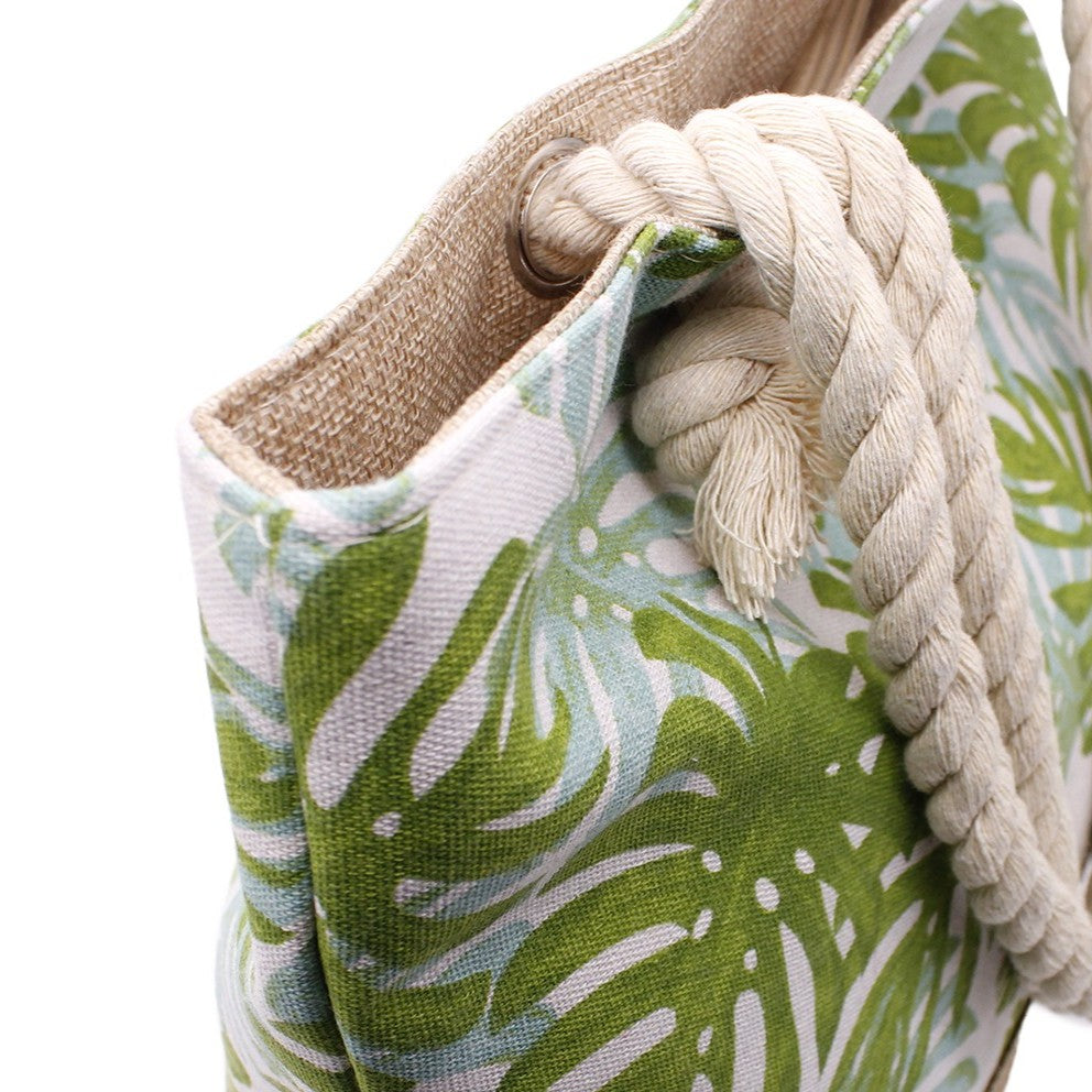 LARGE PALM LEAF BEACH BAG