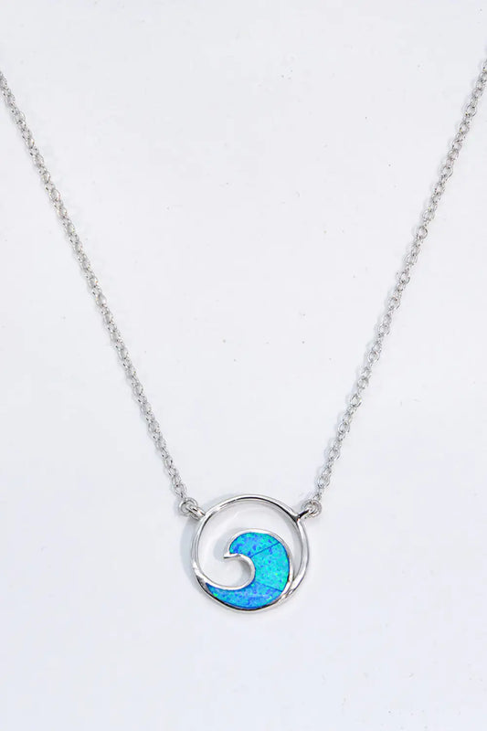 Sterling Opal Crest Necklace